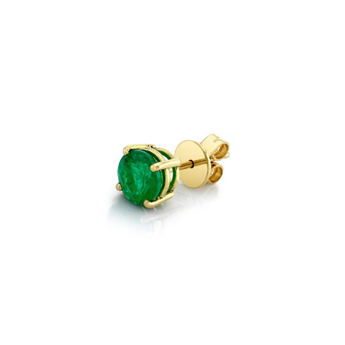 SINGLE ROUND EMERALD STUD