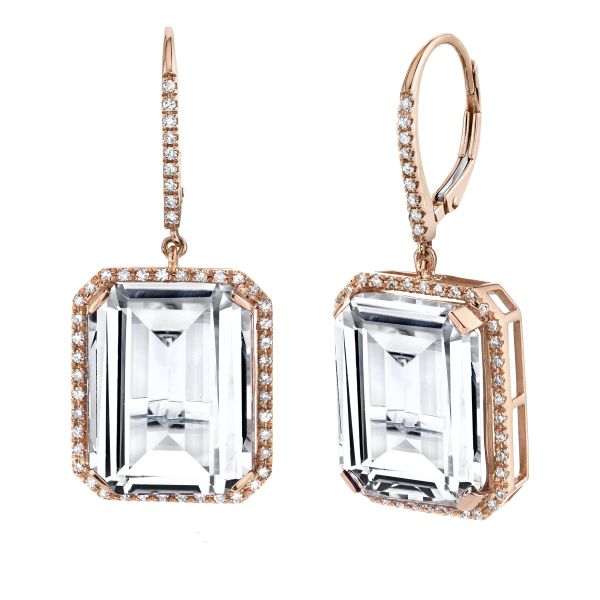 WHITE TOPAZ PORTRAIT EARRINGS