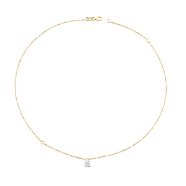 DIAMOND PEAR SOLITAIRE NECKLACE