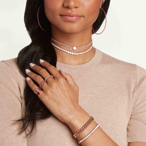 DIAMOND & RUBY RIPPLE BRACELET