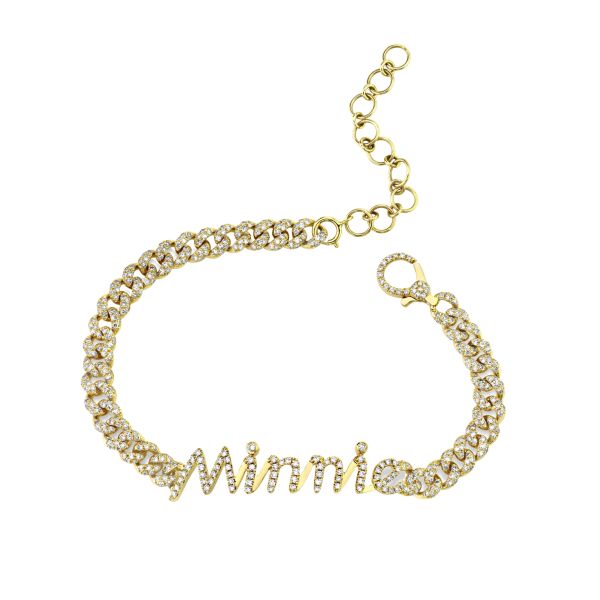 DIAMOND NAME MINI LINK BRACELET