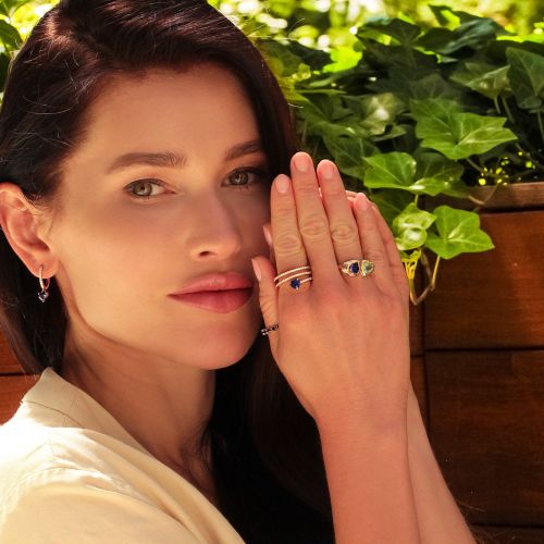 Emerald & Sapphire Ring Sea Hugs