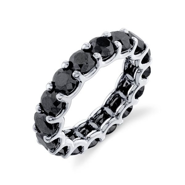 BLACK DIAMOND ROUND ETERNITY BAND