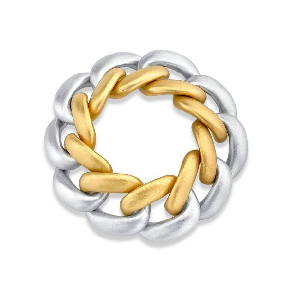 MATTE TWO-TONE ESSENTIAL LINK RING