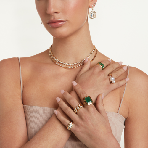 DIAMOND PEAR BEZEL TENNIS NECKLACE