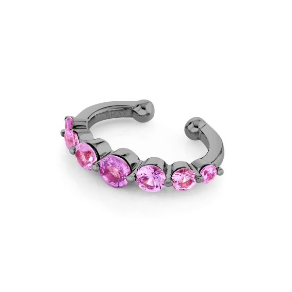 PINK SAPPHIRE GRADUAL ROUND EAR CUFF