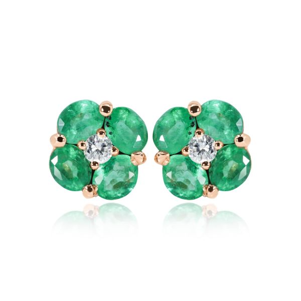 Emerald & Diamond Earrings Chloris