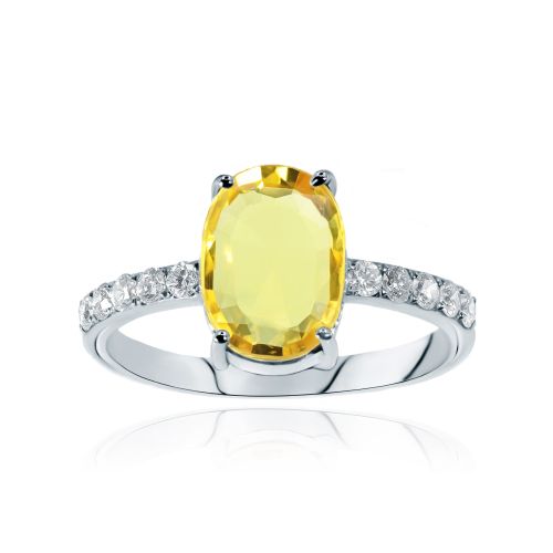 Yellow Sapphire & Diamonds Ring Charites