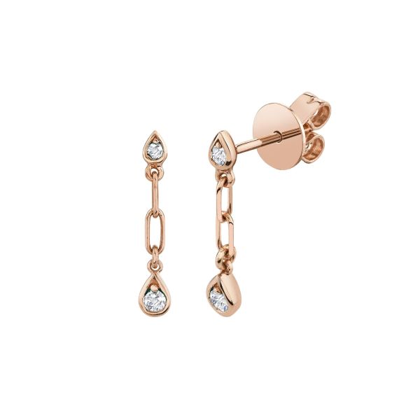 MINI ME DIAMOND DANGLE DROP STUDS