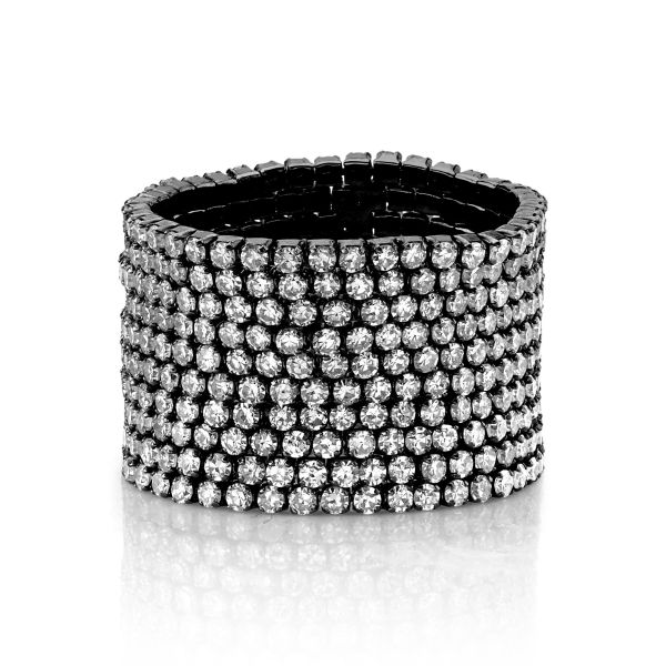 DIAMOND 10 THREAD STACK RING