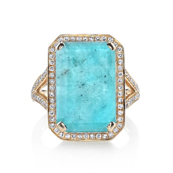 AMAZONITE PORTRAIT GEMSTONE RING