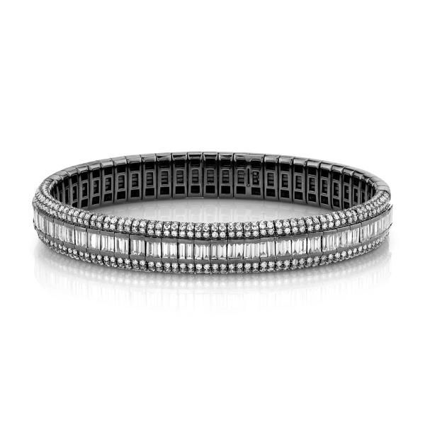 DIAMOND PAVE SCALES STRETCH BRACELET