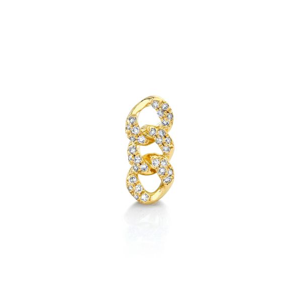 SINGLE DIAMOND PAVE LINK STUD